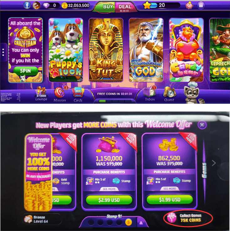 free casino games with free coins